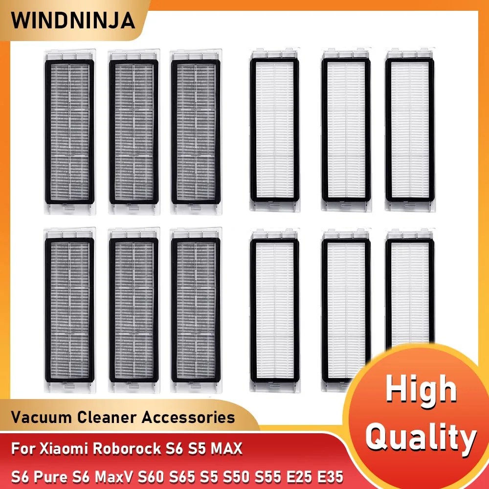 HEPA-Filter für Xiaomi 1st und Roborock S50 S52 S55 T4 T6 T7 S4 S5 S6 S5MAX S6 Pure Staubsauger, Aktivkohlefilter-Ersatzteil Image