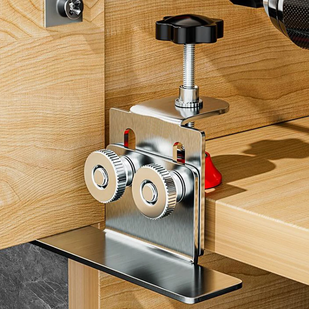 Neue Schränke Rahmen Jig Holzbearbeitung Schrank Tür Montage Stellungsregler Einstellbare Edelstahl Schrank Tür Montage Klemme Image