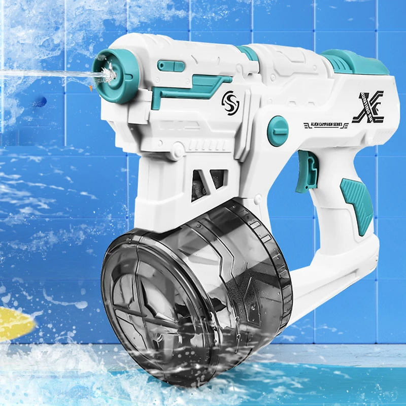 Elektrische Wasser pistole mit kontinuierlicher Aufladung mit großer Kapazität, geeignet für Sommer-Kinderspiel zeug für Strand wasserparks Image