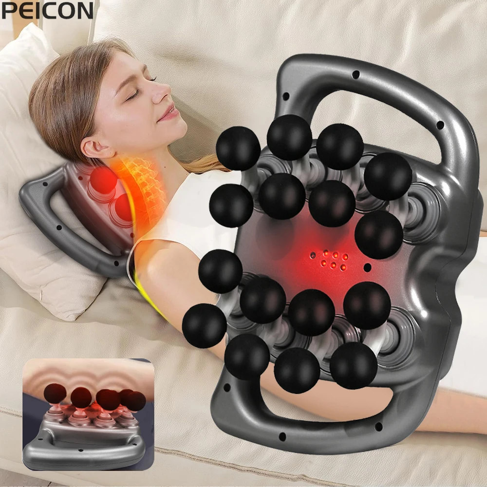 Faszienmassagepistole Hochfrequenz-Massagegerät für Körper, Hals, Schulter, Rücken, Taille, professionelle Muskelmassagegerät, 16-Kopf-Faszienpistole Image