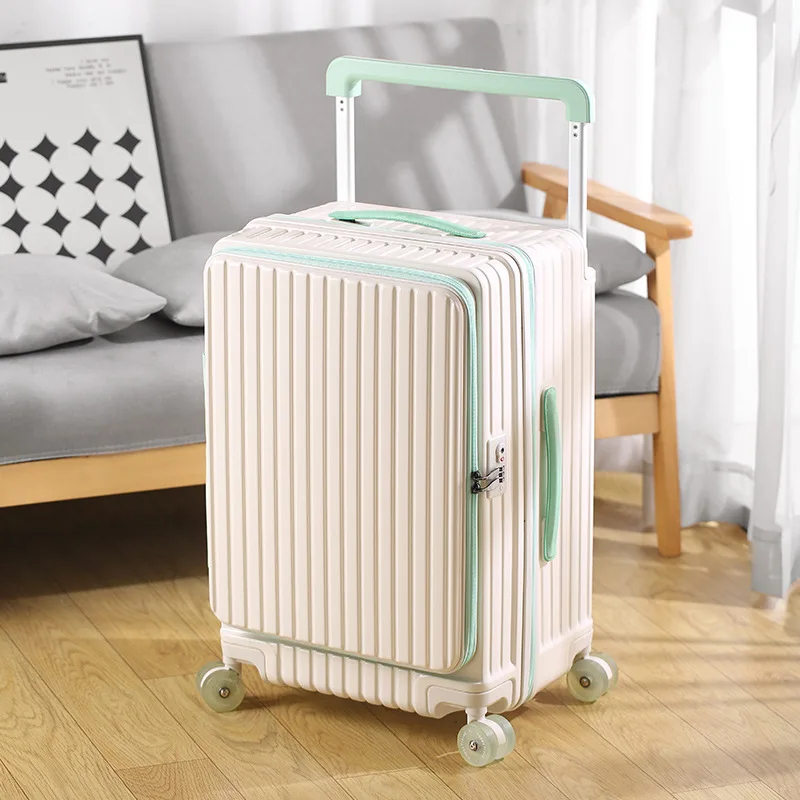 SUSHIMU Ein Gepäck mit Vorderöffnung, ein erweiterbarer Trolley-Koffer, ein 20-Zoll-Kabinenkoffer, ein reiner PC-Reisekoffer