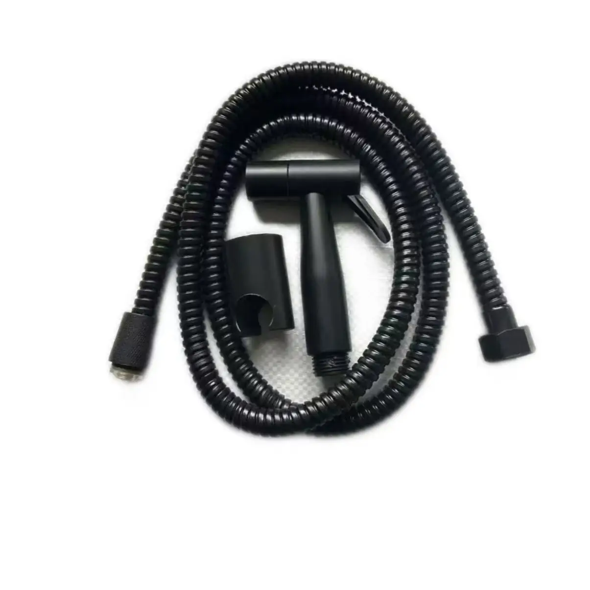 Toiletten-Bidet-Armatur Schwarz Handbrause Edelstahl Badezimmer Hand-Bidet-Sprühset Schlauch Toiletten-Selbstreinigungs-Duschkopf