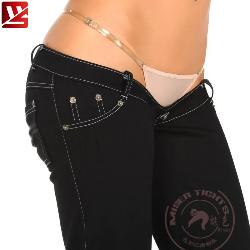 Sexy Frauen Schwarz Super Low Rise Taille Jeans Falten Flare Hosen Denim Lange Hose Sexy Denim Hosen Casual F126