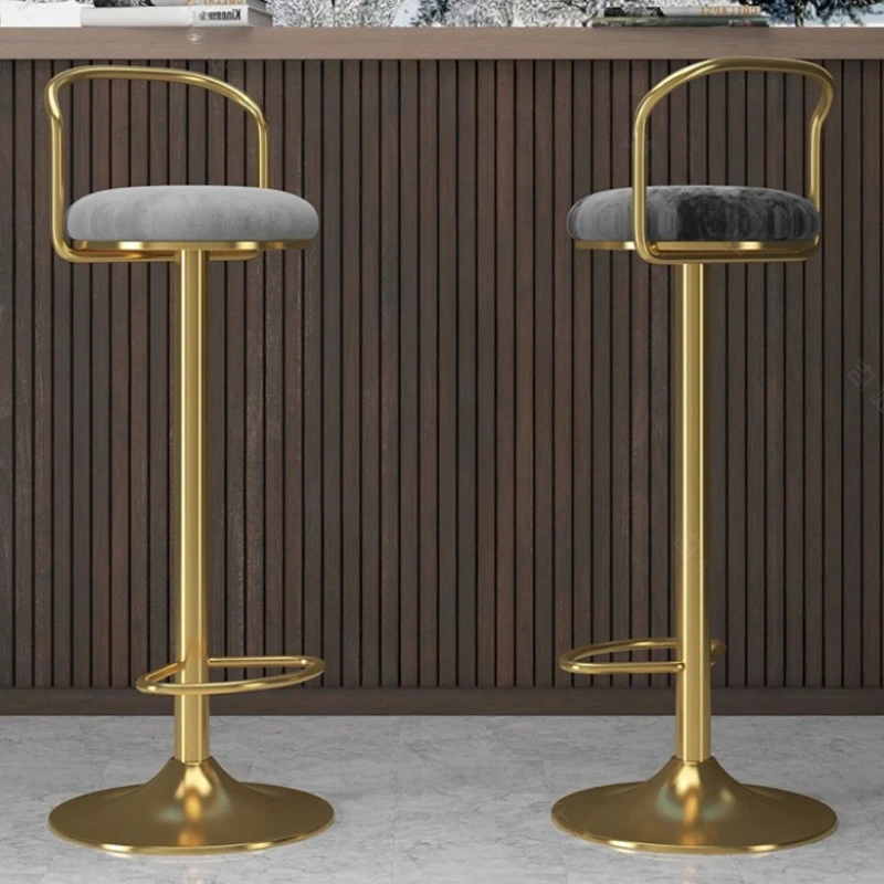 Europäischen Gold Barhocker Luxus Metall Design Minimalistischen Moderne Hohe Bar Stühle Wohnzimmer Taburetes De Bar Home Möbel
