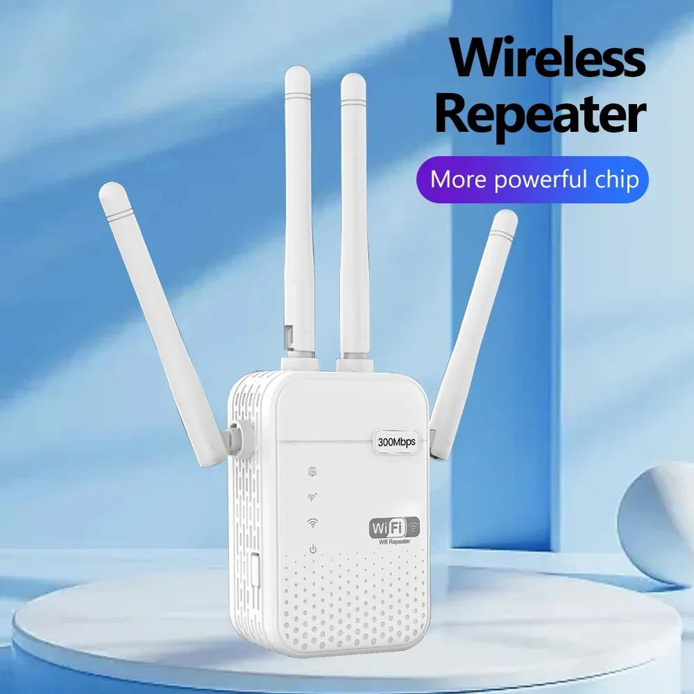 300Mbps Wireless WiFi Repeater 2,4G Signal Router 802,11 N Long Range Wireless WiFi Extender Verstärker WIFI Booster Image