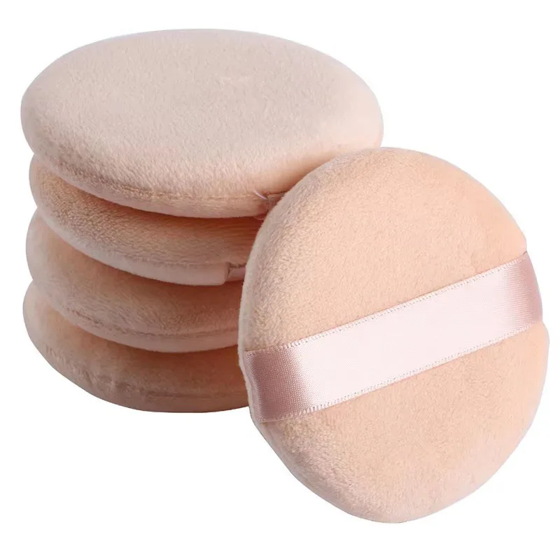 5–40 Stück runder Gesichtspuder-Grundierungsquaste, tragbarer weicher Kosmetikquaste für Make-up-Anwendungen, Beauty-Tool, unverzichtbares Make-up Image
