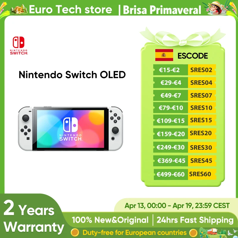 Nintendo Switch OLED-Modell, 7-Zoll-Bildschirm, Joy-Con-Griff, verbessertes Audio, verstellbare Konsole, stabiler TV-Modus, Videospiel
