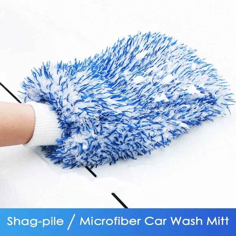 Plüsch Auto Waschen Mitt Mikrofaser Dicke Auto Reinigung Handschuhe Auto Auto Waschen Zubehör Auto Reinigung Werkzeuge staub handschuhe Image