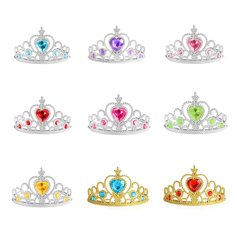 Kinder Königin Krone Fotografie Requisiten Tiara Prinzessin verkleiden Kronen Haarband Kopfschmuck für Mädchen Kinder Stirnband Zubehör Image