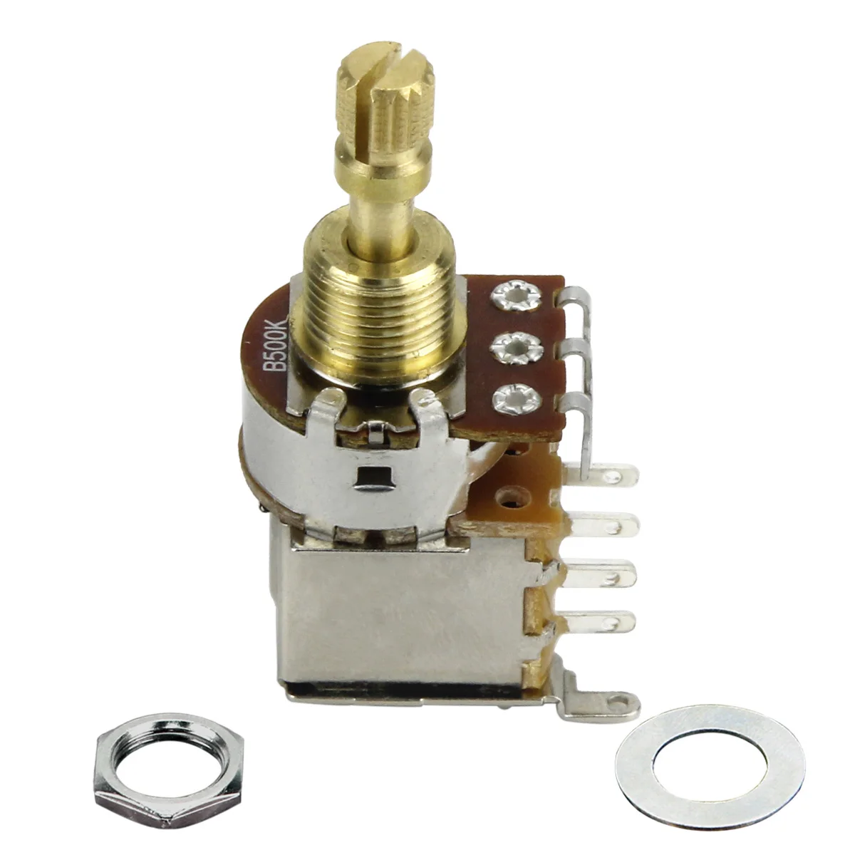 FLEOR 1pc Short Shaft Push Push Potentiometer E-Gitarre Topf 500K / 250K Wählen Sie für Gitarre Bass Teile Image