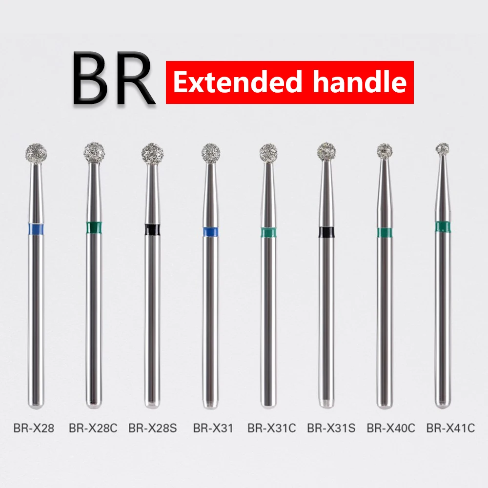 10 Stück Dental-Hochgeschwindigkeits-Diamantbohrer, Zahnmedizin, Hohlraumvorbereitung/Kronevorbereitung, Verwendung auf Füllungen, 1,6 mm Tiefe, Schneidbohrer Image