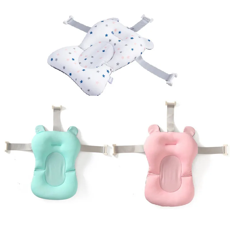 Tragbare Baby Badewanne Pad Einstellbare Badewanne Dusche Kissen Neugeborenen Unterstützung Sitz Matte Faltbare Baby Bad Sitz Schwimmende Wasser Pad Image