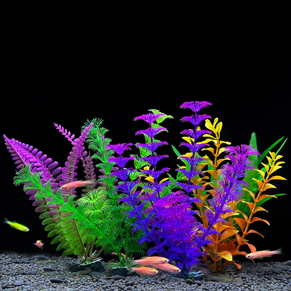 1PC Kunststoff simulierte Wasserpflanzen für Aquarium-Landschaftsbau, Aquarium-Dekoration, Seegras-Ornamente Image
