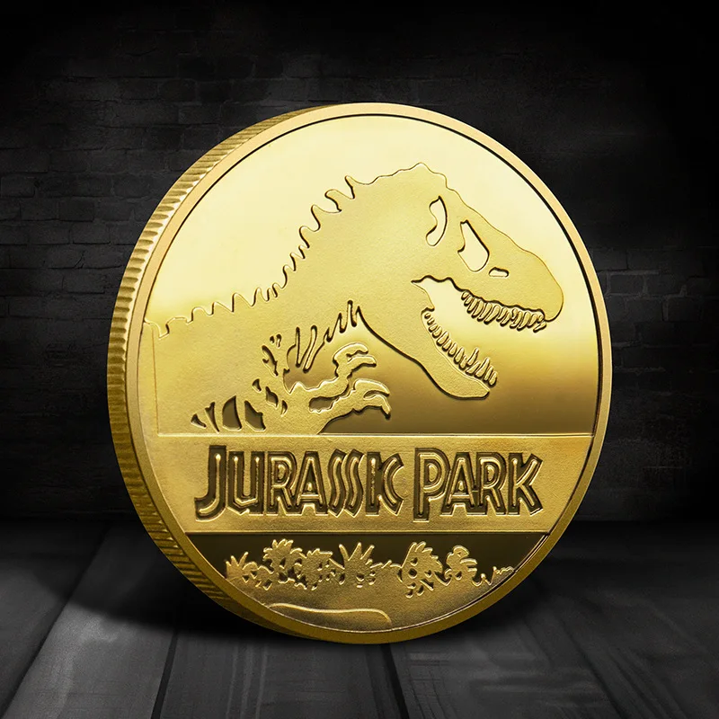 Souvenirmünze REPLICA Gedenkmünzen Medaillon Abzeichen Münzen Jurassic Park Dinosaurier Münzen Image