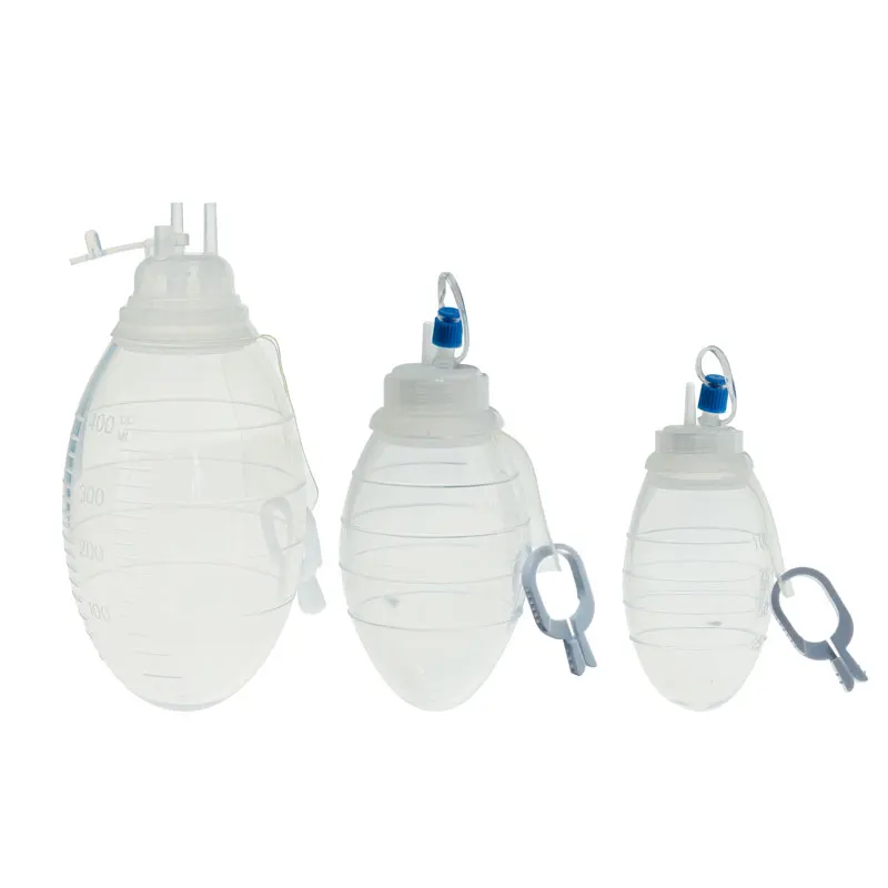 BamuCare 5 Stück/10 Stück Medizinische Silikon-Unterdruckkugel 100ml/200ml/400ml Wunddrainage Silikon-Reservoir Drainagekugel Image