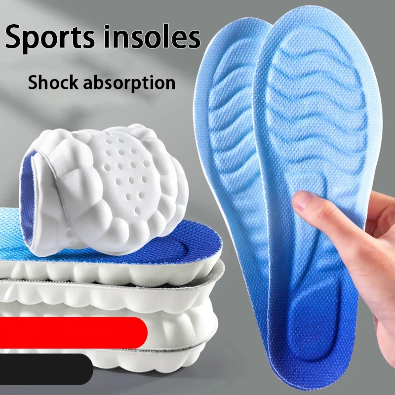 Unisex-Einlegesohlen mit Fußgewölbestütze, gepolsterte Sporteinlagen, atmungsaktive, feuchtigkeitsableitende Einlegesohle, 1 Paar Image