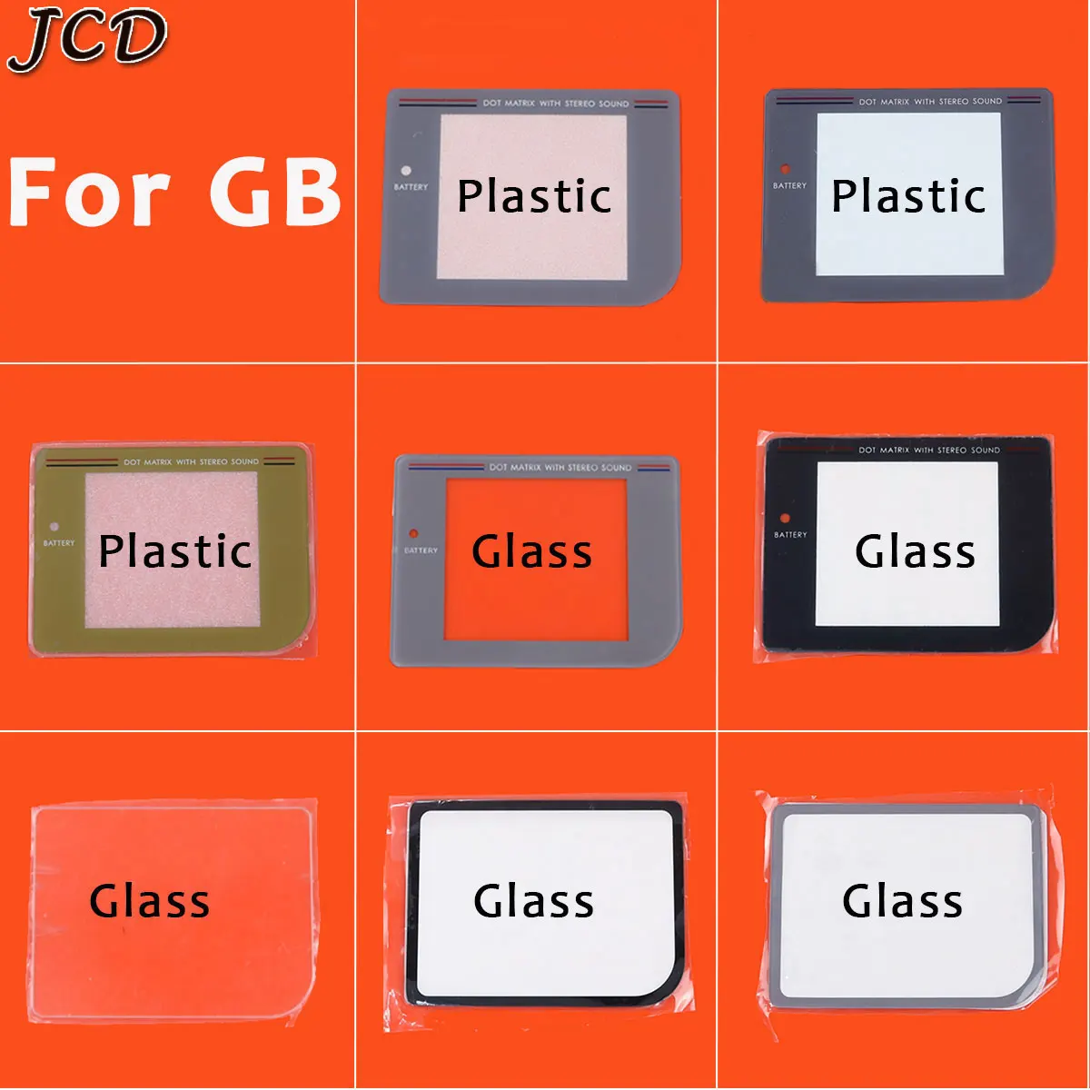 JCD 8 modelle Bildschirm Objektiv Abdeckung Für Gameboy Game Boy DMG Für GB Display Screen schutz objektiv Kunststoff Glas Image