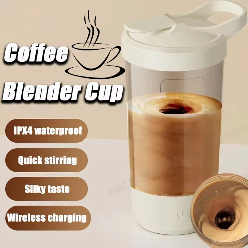 Elektrischer Shaker-Becher, 450 ml, selbstrührender intelligenter Shaker für Protein-Shake-Mahlzeiten, Ersatz, tragbarer Sport-Mischbecher Image