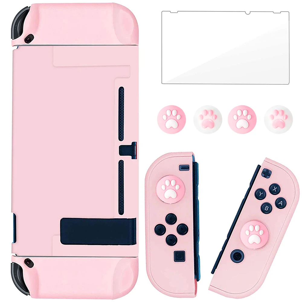 3-in-1-Schutzhülle für Nintendo Switch und Joy-Con Controller mit Displayschutzfolie und Daumengriffen Image