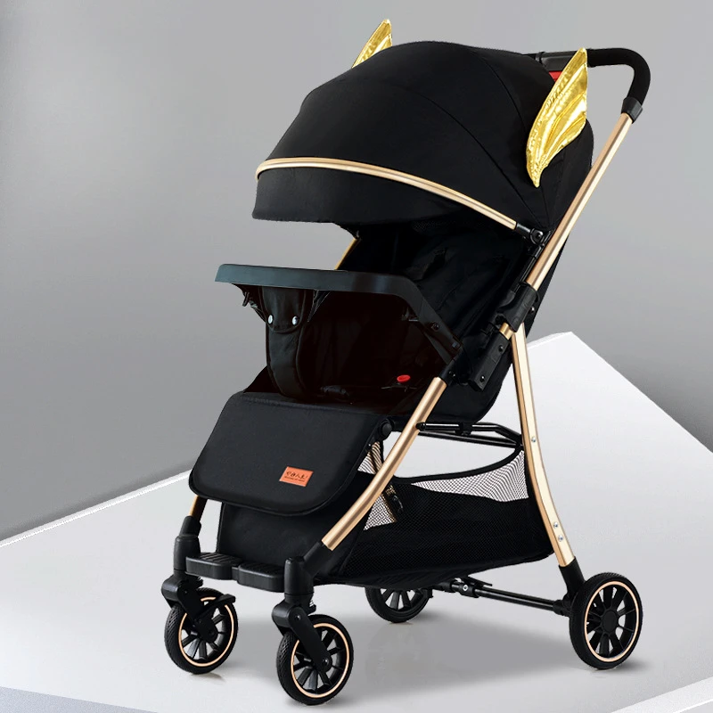 Kinderwagen Zwei-Wege-Kinderwagen Ein-Knopf-Reise tragbarer Kinderwagen Kinderwagen zusammen klappbarer Kinderwagen Kinderwagen