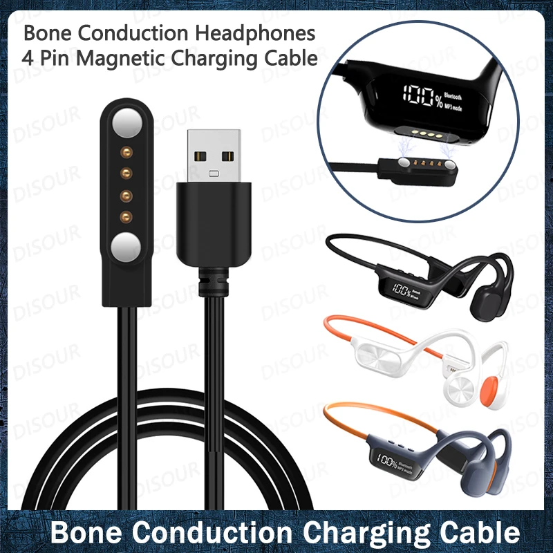 Knochenleitungskopfhörer-Ladekabel, 5 V, 4-polig, magnetisches Ladekabel für S10/New X7/Sanag Headset, unterstützt Datenübertragung Image