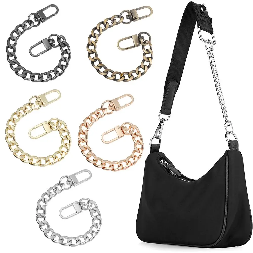 DIY Metall flache Kette Mini Geldbörse Kette mit Metallschnalle für Messenger Bag Geldbörse Riemen Extender Handtasche Zubehör Image