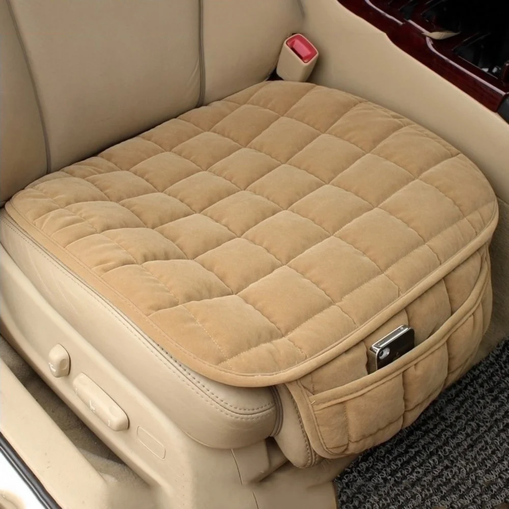 Universal Winter Warme Auto Sitz Abdeckung Kissen Anti-slip Vorderen Stuhl Sitz Atmungsaktive Pad Auto Sitz Protector Sitzbezüge für autos Image