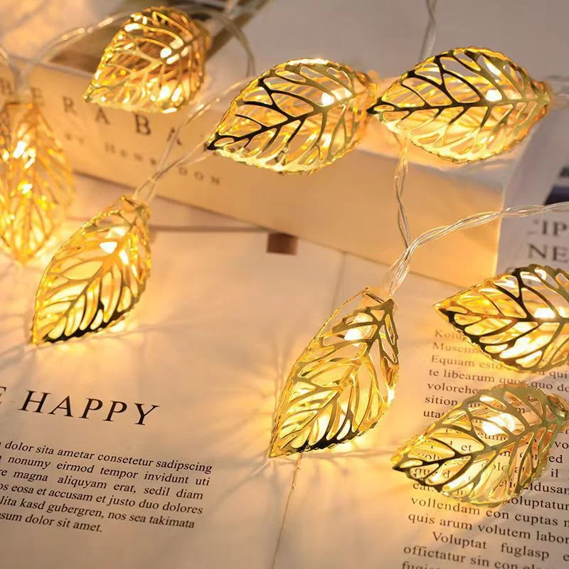 10/20 LEDs Fee Lichterketten Blätter Girlande Lampe Für Festival Wohnzimmer Hochzeit Weihnachten Dekoration Fee Lichterketten
