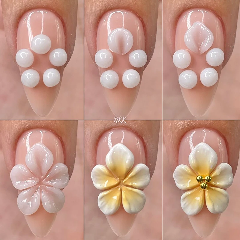 NICOLE DIARY Weißer, antihaftbeschichteter Handverlängerungs-Gel-Nagellack für 3D-Formung, Schnitzerei, Blume, DIY, Nagelkunst-Verlängerung, Acryl Image