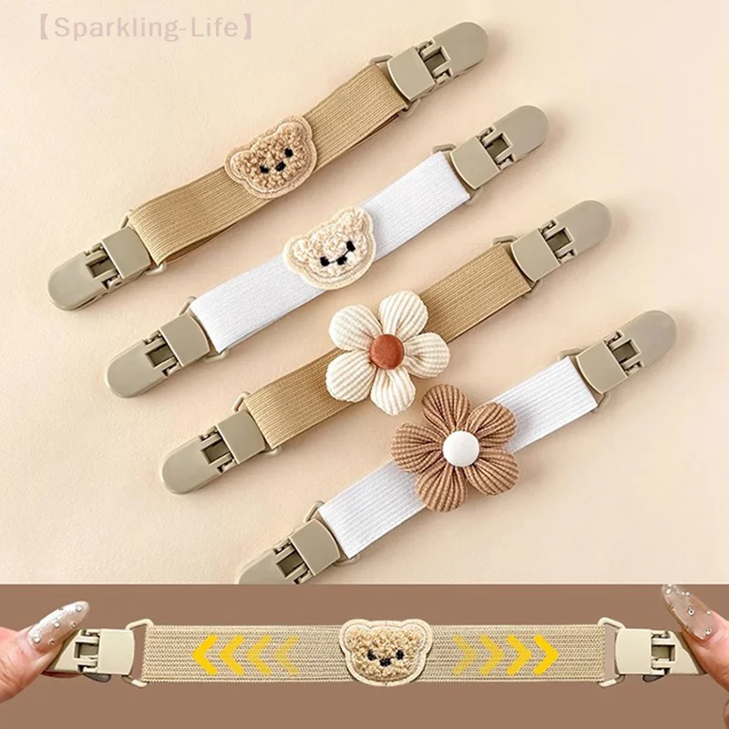2PCS Elastische Tragbare Für Kinder Anti-slip Hängen Für Baby Hosen Strap Clip Hosenträger Clip Bär Strap Clip schulter Clip Image