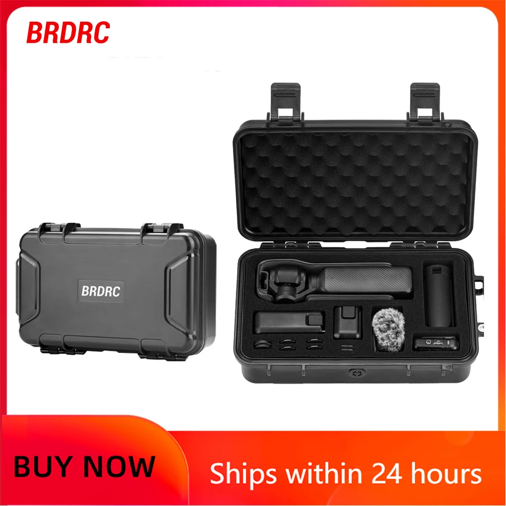 BRDRC Pocket 4 Wasserdichter Hartschalenkoffer für DJI Osmo Pocket 3 Kamera-Zubehör Reisebox Tragbarer Transportkoffer Schwarzer Koffer Image