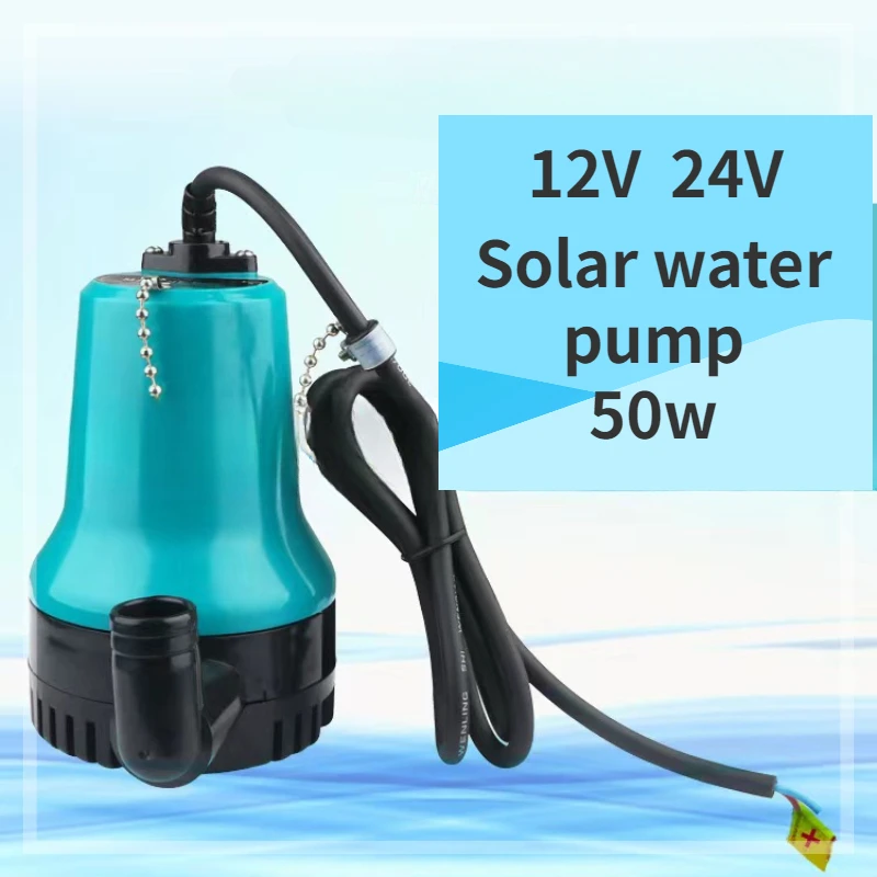 Solar Outdoor Miniatur 12V 24V Elektrische DC Tragbare 4500L/H Tauchpumpe Aquarium Bewässerung Haushalt Pumppumpe 50w Image