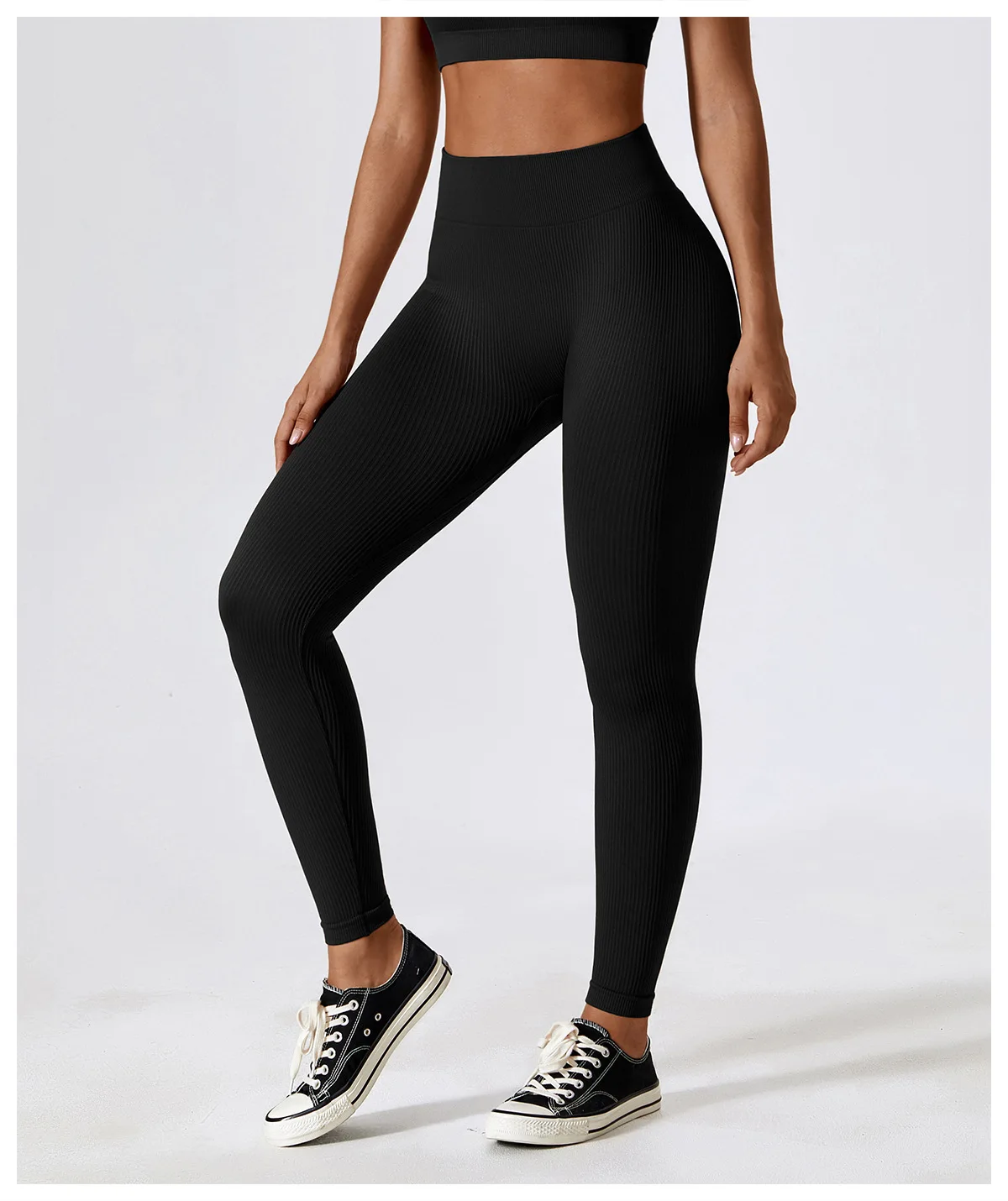 Activewear für Damen: Dehnbare, schnell trocknende Yoga-Sporthose mit hoher Taille, Bauchkontrolle und hüfthebende Leggings Image