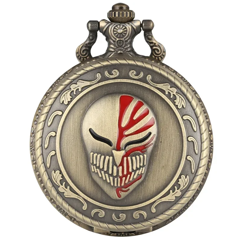 Retro Clown Muster Männer Frauen Quarz Taschenuhr Volle Hunter Design Anhänger Halskette FOB Kette Uhr Antike Zeitmesser reloj