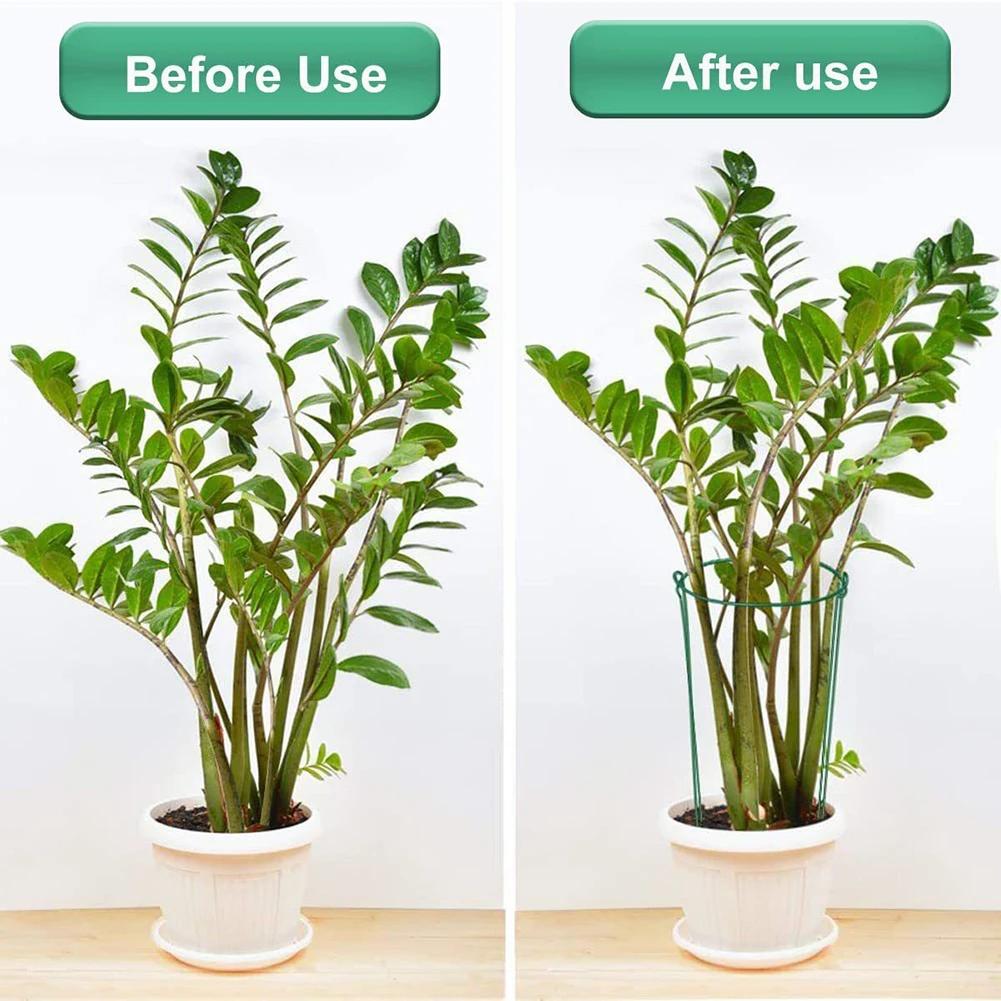 2 stücke Robuste Metall Pflanzen Unterstützung Stakes Für Garten Halten Blumen Gemüse Wiederverwendbare Anlage Stamm Klapp Rahmen Unterstützung Stamm Image