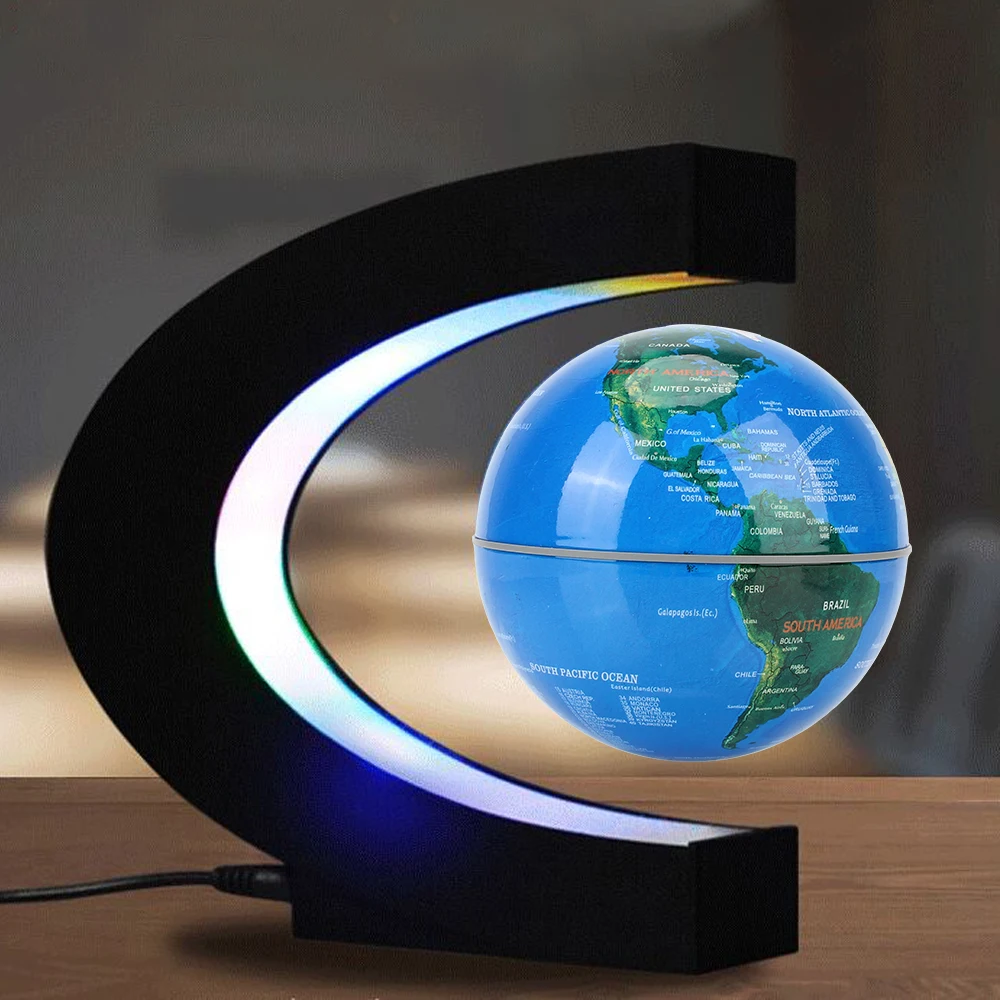 Schwimmende magnetische Levitationskugel, LED-Weltkarte, elektronische Antigravity-Lampe, Neuheit, Kugelleuchte, Heimdekoration, Geburtstagsgeschenke