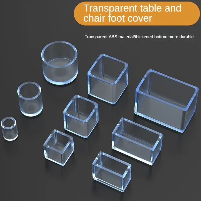 PVC Stuhl Bein kappen transparente Fuß schutz polster Möbel Tisch Fuß abdeckung Socken Stecker Boden leise rutsch feste Protektoren