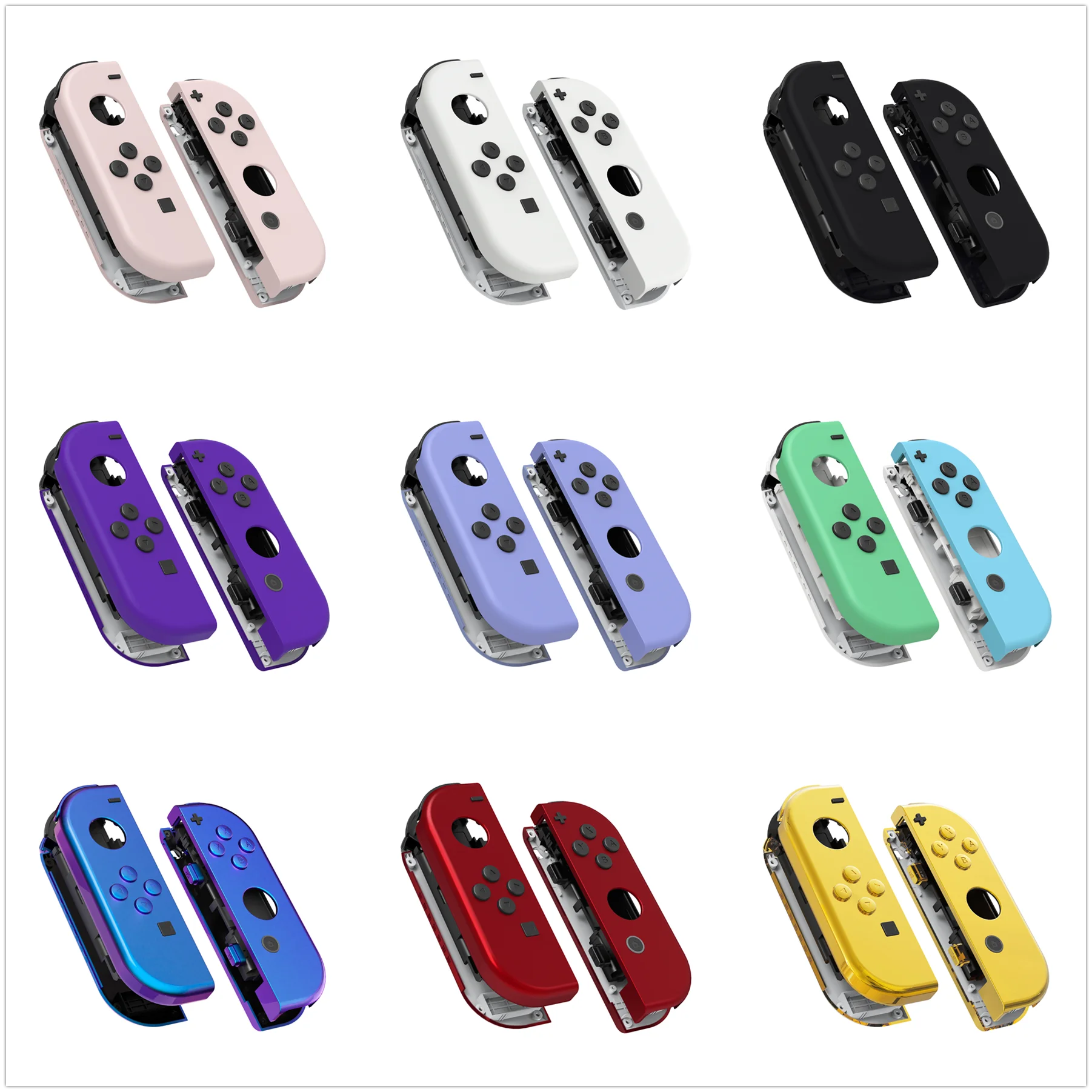 eXtremeRate DIY-Ersatzgehäuse für NS Switch und OLED JoyCon, individuelle Controller-Gehäuseabdeckung mit vollständigen Tasten Image