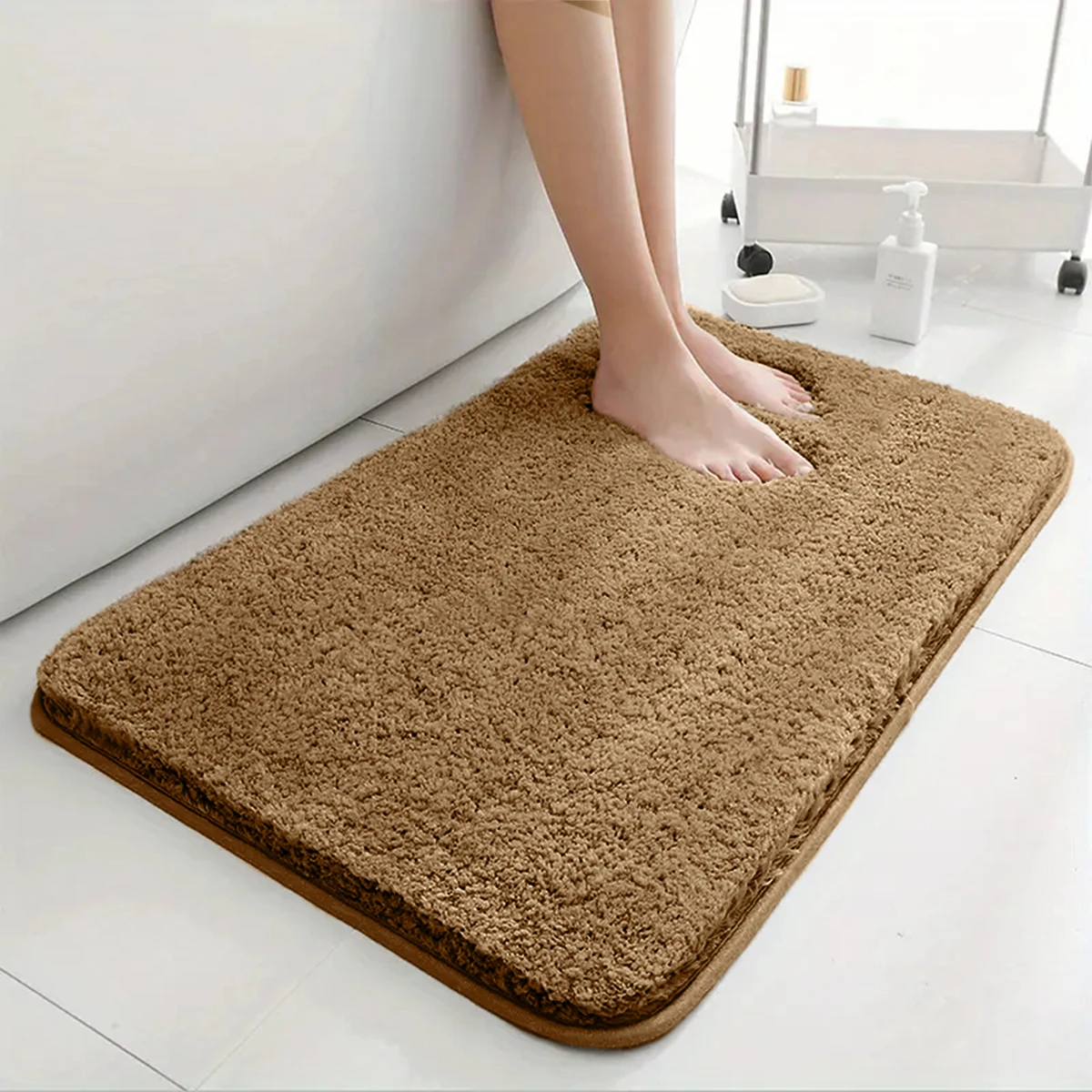 Super wasser absorbierende Badezimmer Boden matte Anti-Rutsch-Bad matte Bade matte lange Haare Boden matte Schlafzimmer Tür matte Wohnkultur Image