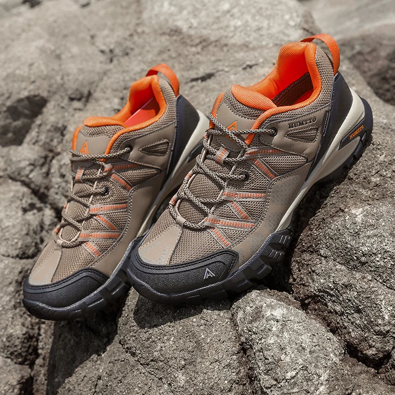 HUMTTO Neue Ankunft Mens Wandern Schuhe Lace Up Atmungsaktive Trekking Stiefel Männlichen Dämpfung Ourdoor Klettern Tourismus Turnschuhe für Männer Image