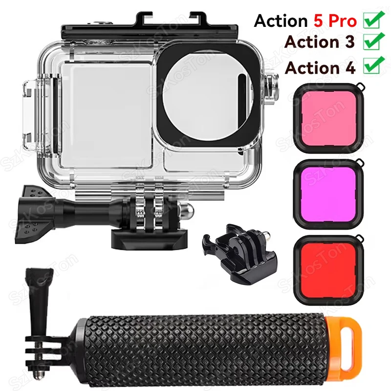 Unterwasser 45M Wasserdichte Fall Tauchen Gehäuse Schutzhülle Für DJI OSMO Action 5Pro Action 3 4 Sport Kamera Zubehör Image