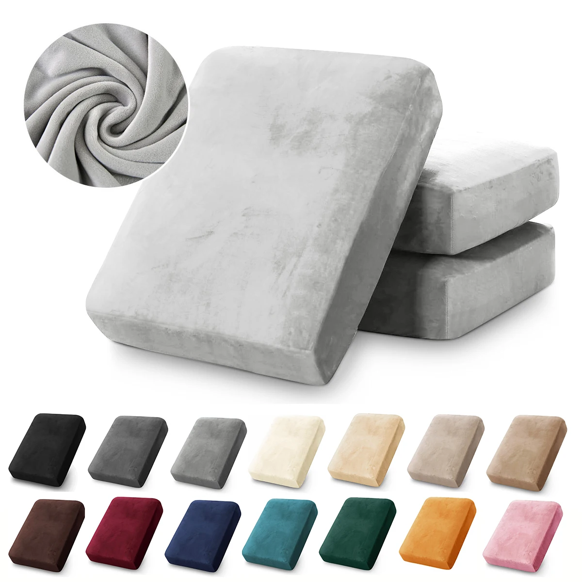 BRHUIXUE Samt-Sofa-Kissenbezüge für Wohnzimmer, Plüsch-Sofa-Sitzbezug, weiche Stretch-Sofas, Couch-Schonbezug, Möbelschutz