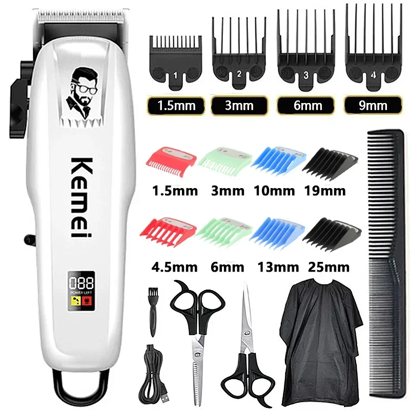Kemei PG809A Professioneller Haarschneider, wiederaufladbarer Haarschneider für Männer, Pflegeset, professioneller elektrischer Bart- und Haarschneider Image