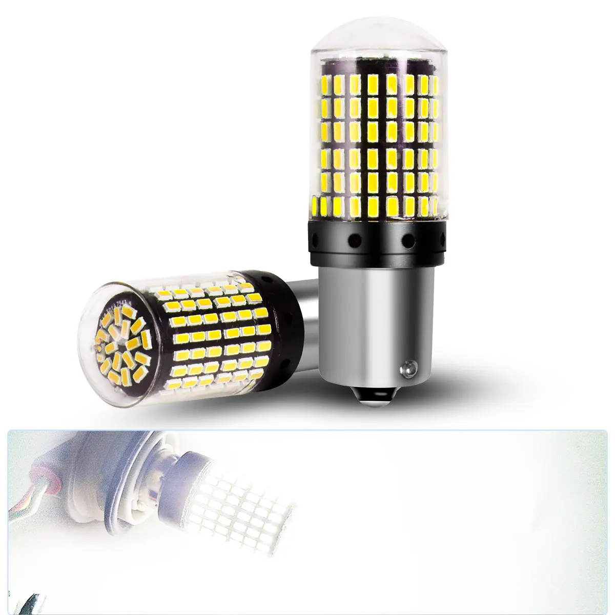 Smart Chips 2 Stücke 1156 BA15S 1157 bay15d Auto LED Rückfahrscheinwerfer für Auto Hinten Schwanz Blinker Rückfahrbremse Lauflichter Image