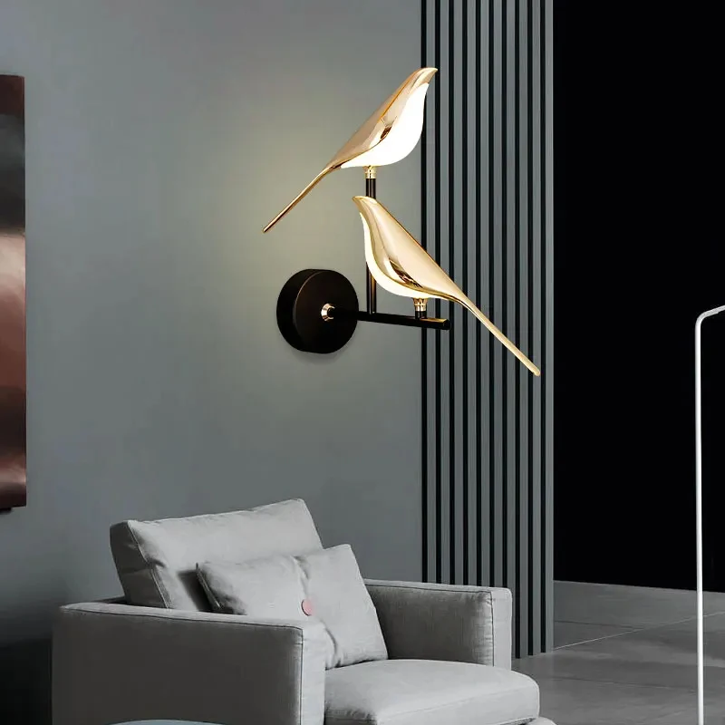 Moderne LED Wand leuchte Elster Vogel Innen beleuchtung Dekoration Home Schlafzimmer Nacht Wohnzimmer Kunst dekorative Wand leuchten Wand leuchte Wand leuchte Esstisch Küche hängen LED-Lichter Badezimmer Schlafzimmer N