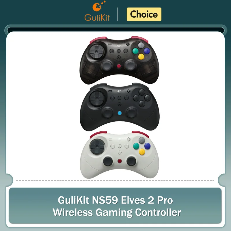 GuliKit NS59 Elves 2 Pro Wireless Gaming Controller mit Hall Joystick für Nintendo Switch 1/2/Android/PC/IOS/Windows Gamepad Image