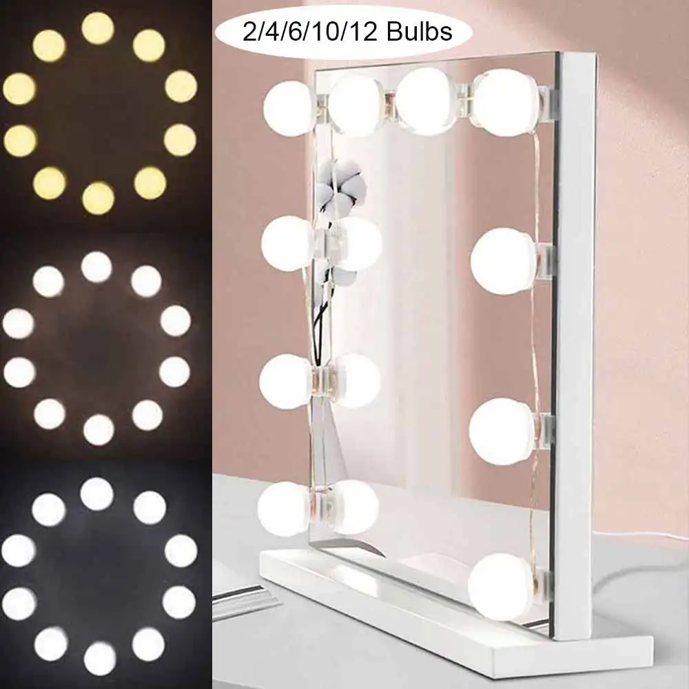 LED Licht Make-Up Spiegel Lampen Eitelkeit Lichter USB 12V Badezimmer Schminktisch Beleuchtung Dimmbare LED Eitelkeit Licht Für Spiegel licht