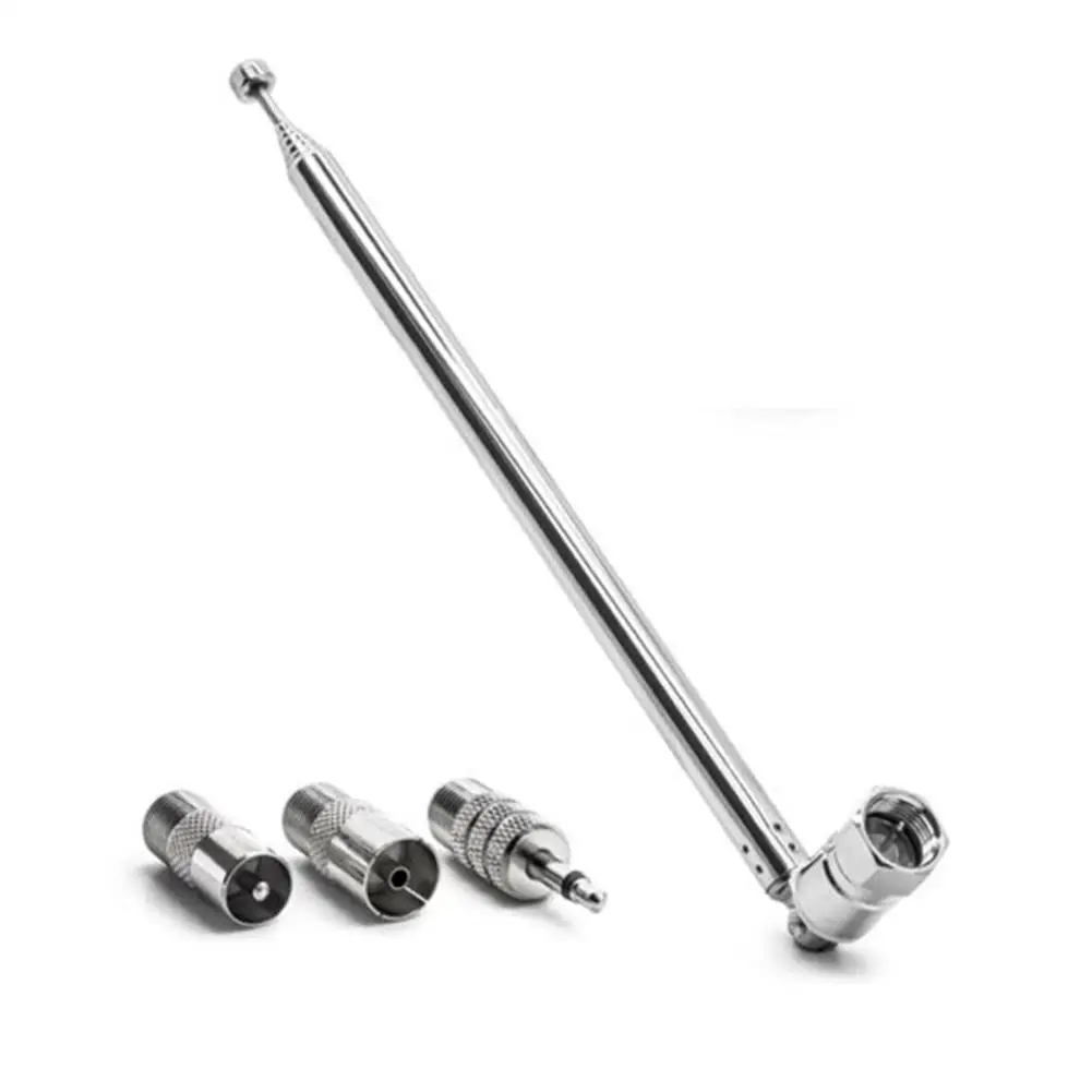 7-teiliger Ersatz Teleskop antenne TV Radio Tupfer am/fm Universal stab antenne 3,5mm Adapter Antennen länge 76cm Image