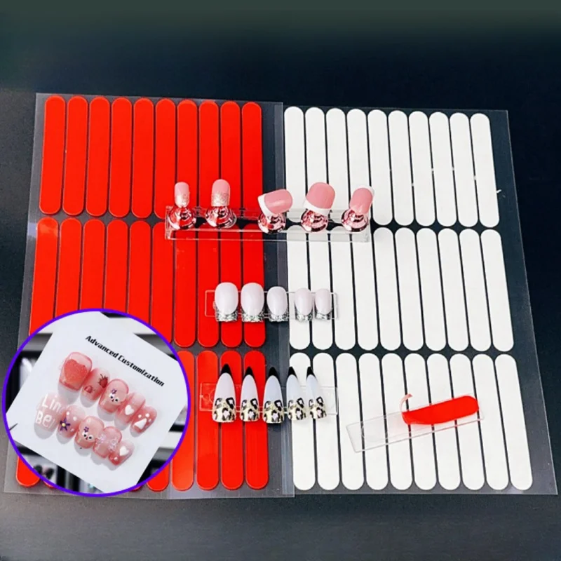 30pc Nagel Klebeband Falsche Nägel Display-ständer Kleber doppelseitig Geklebt Praxis Zeigen Platz Runde Starke Klebrige kleber Aufkleber Image
