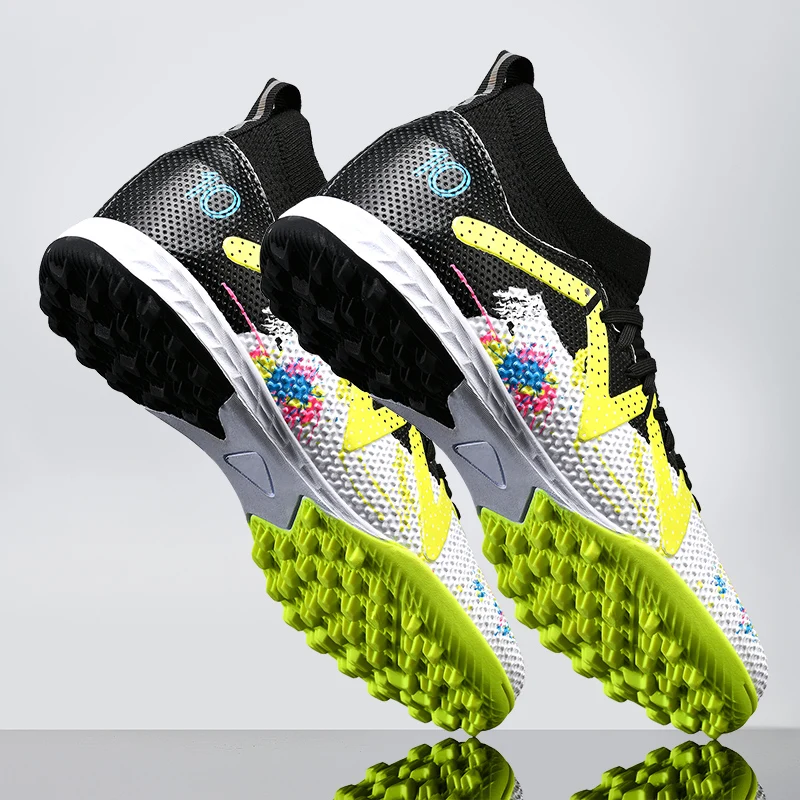 Professionelle Fußballschuhe TF Broken Nail Teenager Langlebig aussehende HighTops Trainingsschuhe Erwachsene im Freien Rutschfeste Fußballschuhe Image